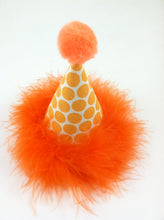 Load image into Gallery viewer, Dog Party Hat, Cat Party Hat, Orange Polka Dot